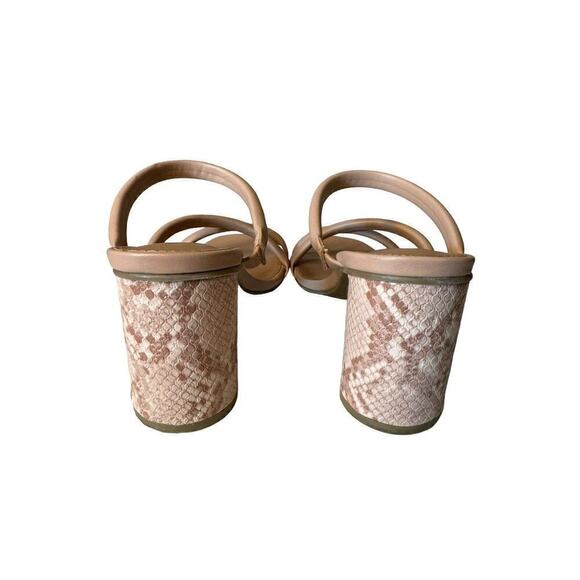 Dolce Vita Myla Sandals Size 9 Reptile Pattern Tan Strappy 3 Inch Heels - Picture 4 of 8